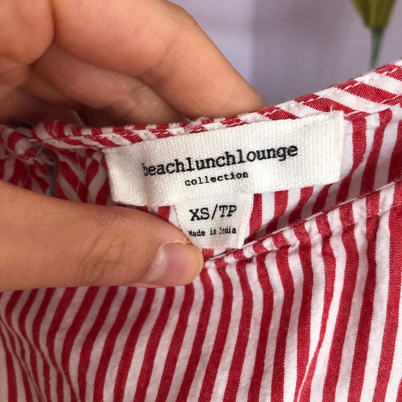 Beachlunchlounge red and white striped blouse - Picture 3 of 3